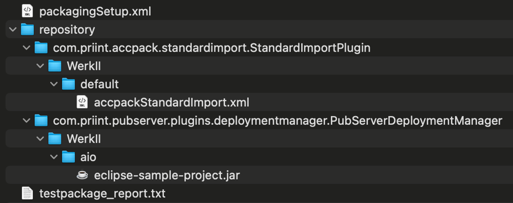 Deployment package contents